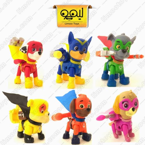 مجموعه فیگور 6 عددی سگ های نگهبان انیمیشن گشت پنجه ای Paw Patrol