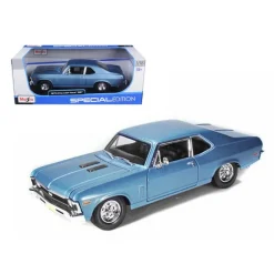 ماکت ماشین فلزی Maisto مدل 1970 Chevrolet Nova SS Coupe Blue 1/18